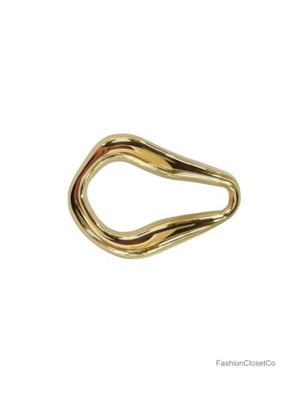 Stainless Steel Gold Plated Geometric Teardrop Brooch Pin for Sweater Hat Scarf